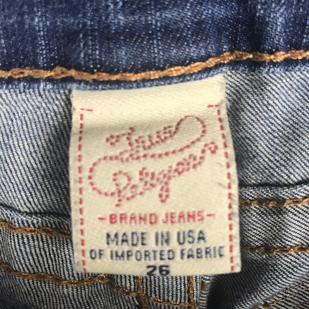 True Religion Joey Bootcut Jeans Dark Wash Size 26 Y2K - Picture 5 of 8